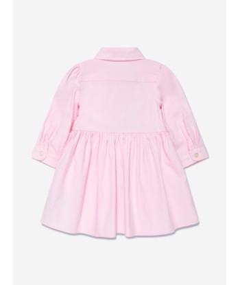 Ralph Lauren Baby Girls Oxford Shirt Dress in Pink Pour