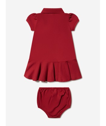 Ralph Lauren Baby Girls Polo Dress in Red chez Cornerstreet bien 