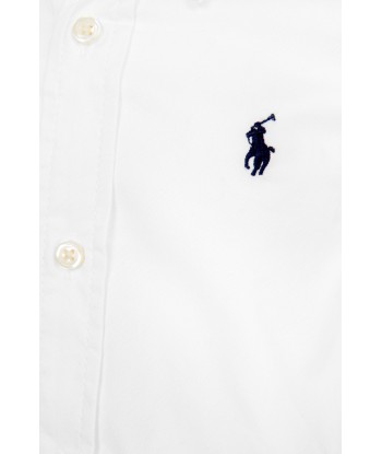 Ralph Lauren Boys Slim Fit Oxford Shirt in White pas cheres