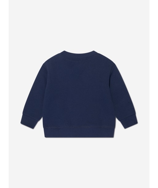 Ralph Lauren Baby Boys Logo Sweatshirt in Navy rembourrage situé sous