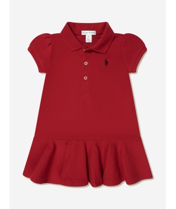 Ralph Lauren Baby Girls Polo Dress in Red chez Cornerstreet bien 