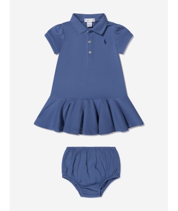 Ralph Lauren Baby Girls Polo Dress in Blue la chaussure