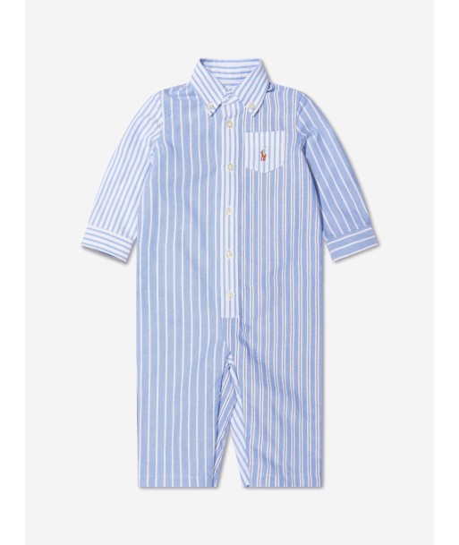 Ralph Lauren Baby Boys Oxford Shirt Babygrow in Blue Les êtres humains sont 