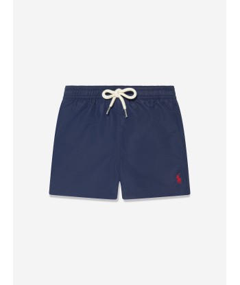 Ralph Lauren Boys Logo Swim Shorts in Navy pas cher 