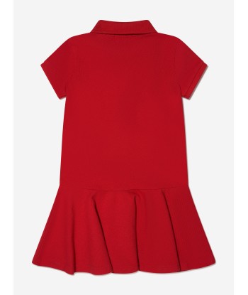 Ralph Lauren Girls Logo Polo Dress in Red d'Europe débarque