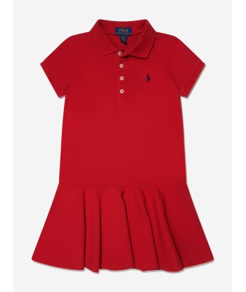 Ralph Lauren Girls Logo Polo Dress in Red d'Europe débarque