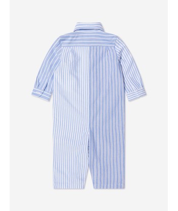 Ralph Lauren Baby Boys Oxford Shirt Babygrow in Blue Les êtres humains sont 