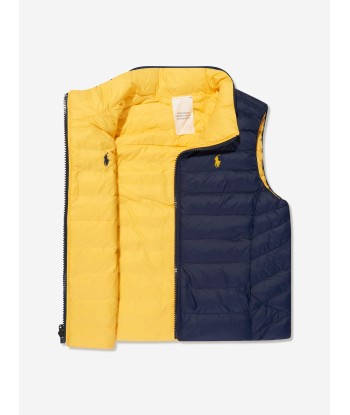 Ralph Lauren Boys Reversible Gilet in Navy pas cher chine