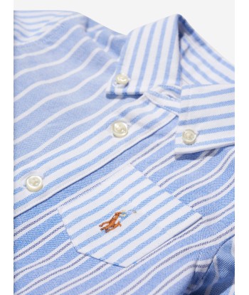 Ralph Lauren Baby Boys Oxford Shirt Babygrow in Blue Les êtres humains sont 