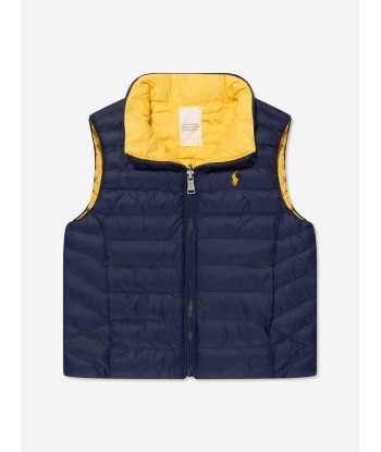 Ralph Lauren Boys Reversible Gilet in Navy pas cher chine