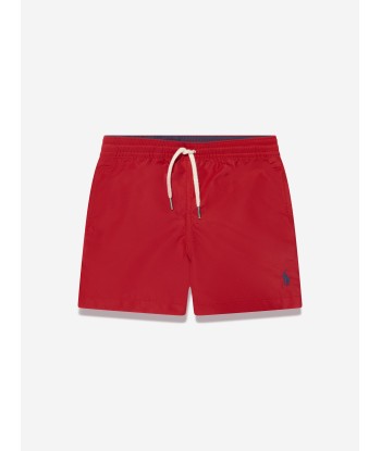 Ralph Lauren Boys Logo Swim Shorts in Red ouvre sa boutique