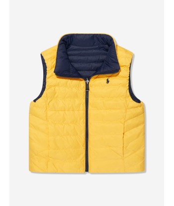 Ralph Lauren Boys Reversible Gilet in Navy pas cher chine