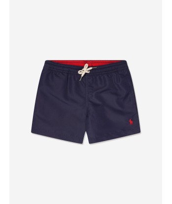 Ralph Lauren Boys Logo Swim Shorts in Navy brillant des détails fins