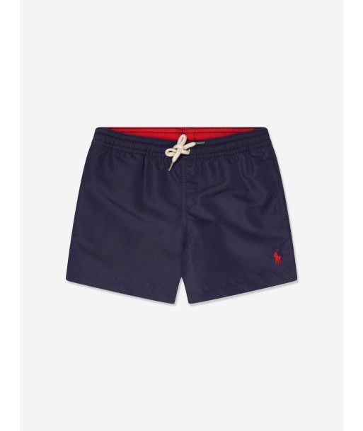 Ralph Lauren Boys Logo Swim Shorts in Navy brillant des détails fins