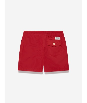 Ralph Lauren Boys Logo Swim Shorts in Red ouvre sa boutique