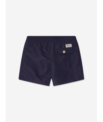 Ralph Lauren Boys Logo Swim Shorts in Navy brillant des détails fins