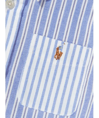 Ralph Lauren Boys Striped Oxford Shirt in Blue prix