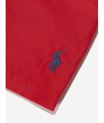 Ralph Lauren Boys Logo Swim Shorts in Red ouvre sa boutique