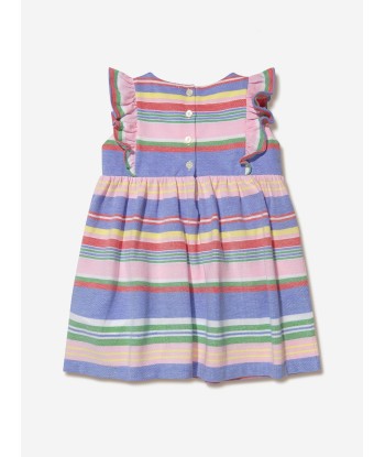 Ralph Lauren Baby Girls Striped Dress With Knickers in Multicolour offre 