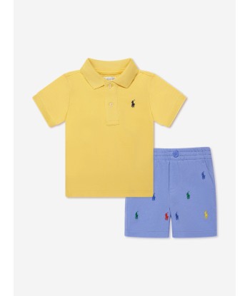 Ralph Lauren Baby Boys Polo Shirt And Shorts Set in Yellow Venez découvrir notre 