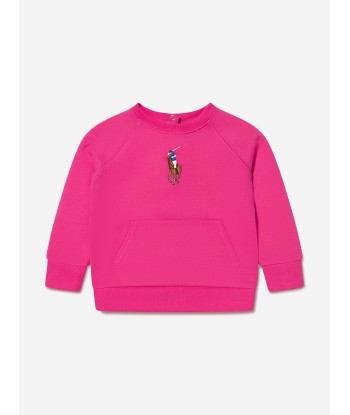 Ralph Lauren Baby Girls Logo Tracksuit in Pink de la marque