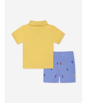 Ralph Lauren Baby Boys Polo Shirt And Shorts Set in Yellow Venez découvrir notre 