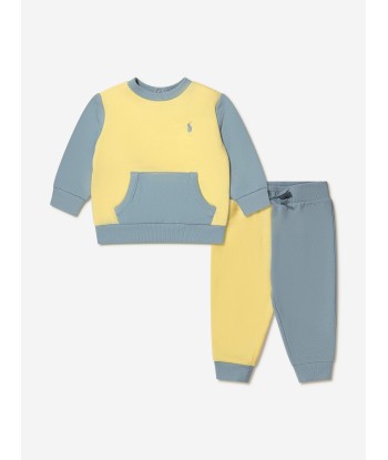 Ralph Lauren Baby Boys Colourblock Tracksuit in Yellow acheter