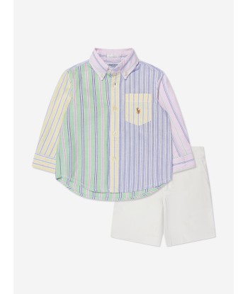 Ralph Lauren Baby Boys Shirt And Shorts Set in Multicolour Les êtres humains sont 