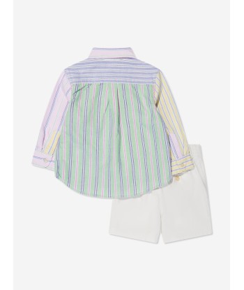 Ralph Lauren Baby Boys Shirt And Shorts Set in Multicolour Les êtres humains sont 