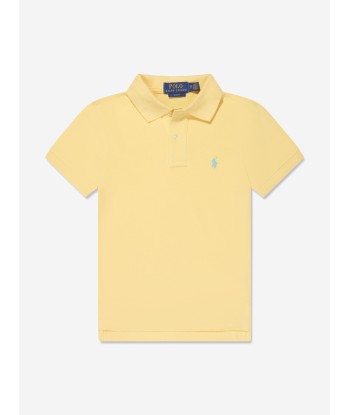 Ralph Lauren Boys Slim Fit Logo Polo Shirt in Yellow français