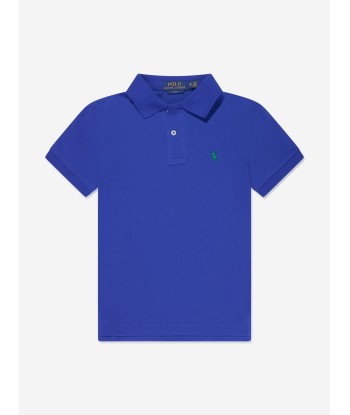 Ralph Lauren Boys Slim Fit Logo Polo Shirt in Blue chez Cornerstreet bien 