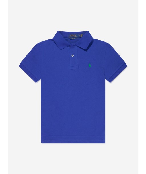 Ralph Lauren Boys Slim Fit Logo Polo Shirt in Blue chez Cornerstreet bien 