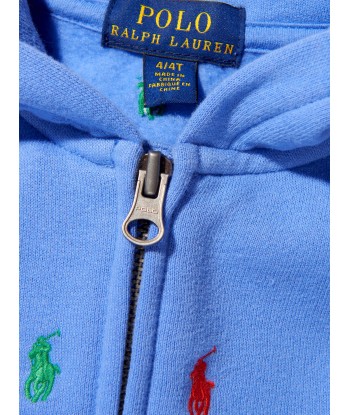 Ralph Lauren Boys Logo Zip Up Hoodie in Blue online