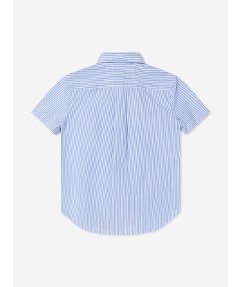 Ralph Lauren Boys Short Sleeve Shirt in Blue la colonne vertébrale