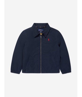 Ralph Lauren Boys Logo Bomber Jacket in Navy de l' environnement