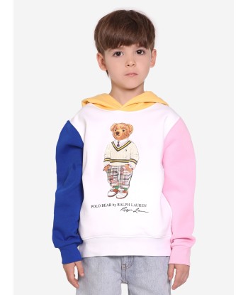 Ralph Lauren Boys Bear Hoodie in Multicolour basket pas cher