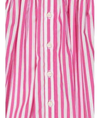 Ralph Lauren Girls Striped Shirt Dress in Pink la colonne vertébrale