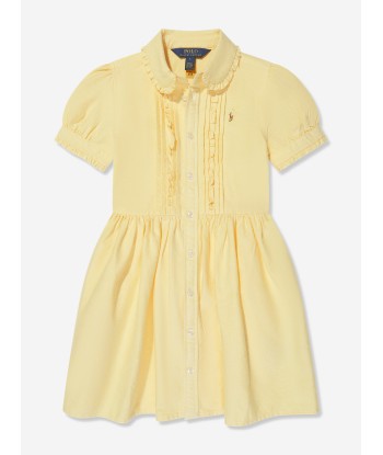 Ralph Lauren Girls Lille Shirt Dress in Yellow Venez découvrir notre 