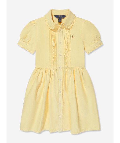 Ralph Lauren Girls Lille Shirt Dress in Yellow Venez découvrir notre 