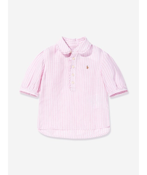 Ralph Lauren Girls Kinsley Blouse in Pink en stock