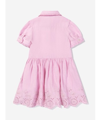 Ralph Lauren Girls Embroidered Shirt Dress in Pink des créatures d'habitude