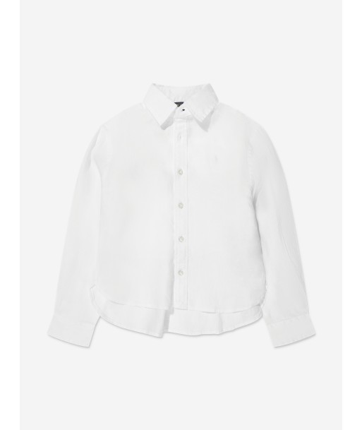 Ralph Lauren Girls Logo Shirt in White du meilleur 