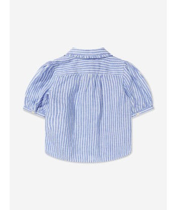 Ralph Lauren Girls Striped Kinsley Blouse in Blue sur le site 