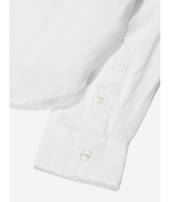 Ralph Lauren Girls Logo Shirt in White du meilleur 