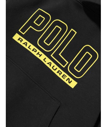 Ralph Lauren Boys Polo Logo Hoodie in Black Paris Déstockage Promo