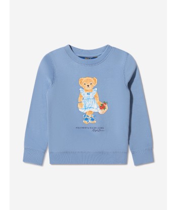 Ralph Lauren Girls Bear Sweatshirt in Blue à prix réduit toute l'année