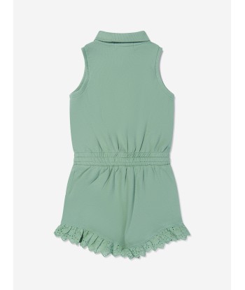 Ralph Lauren Girls Ruffle Playsuit in Green vous aussi creer 