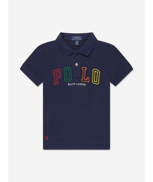 Ralph Lauren Boys Logo Polo Shirt in Navy Dans la société mordern