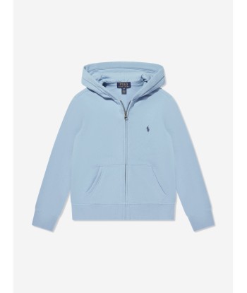 Ralph Lauren Boys Logo Zip Up Hoodie in Blue Le MVP de beaucoup