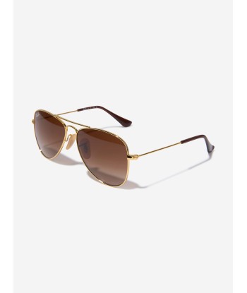 Ray-Ban Kids Aviator Sunglasses in Gold en stock